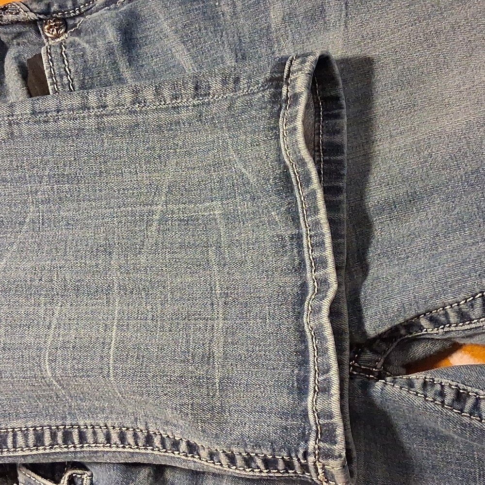 Miss Me Blue Boot Cut Jeans with Silver Accents - Picture 10 of 14